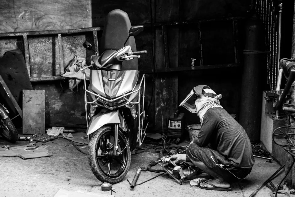 Khu rửa và dọn xe